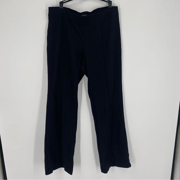 INC Women’s Pull On Black Elastic Waist Flat Front Dress Pants size 14 - Picture 1 of 5